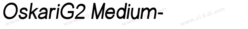 OskariG2 Medium字体转换